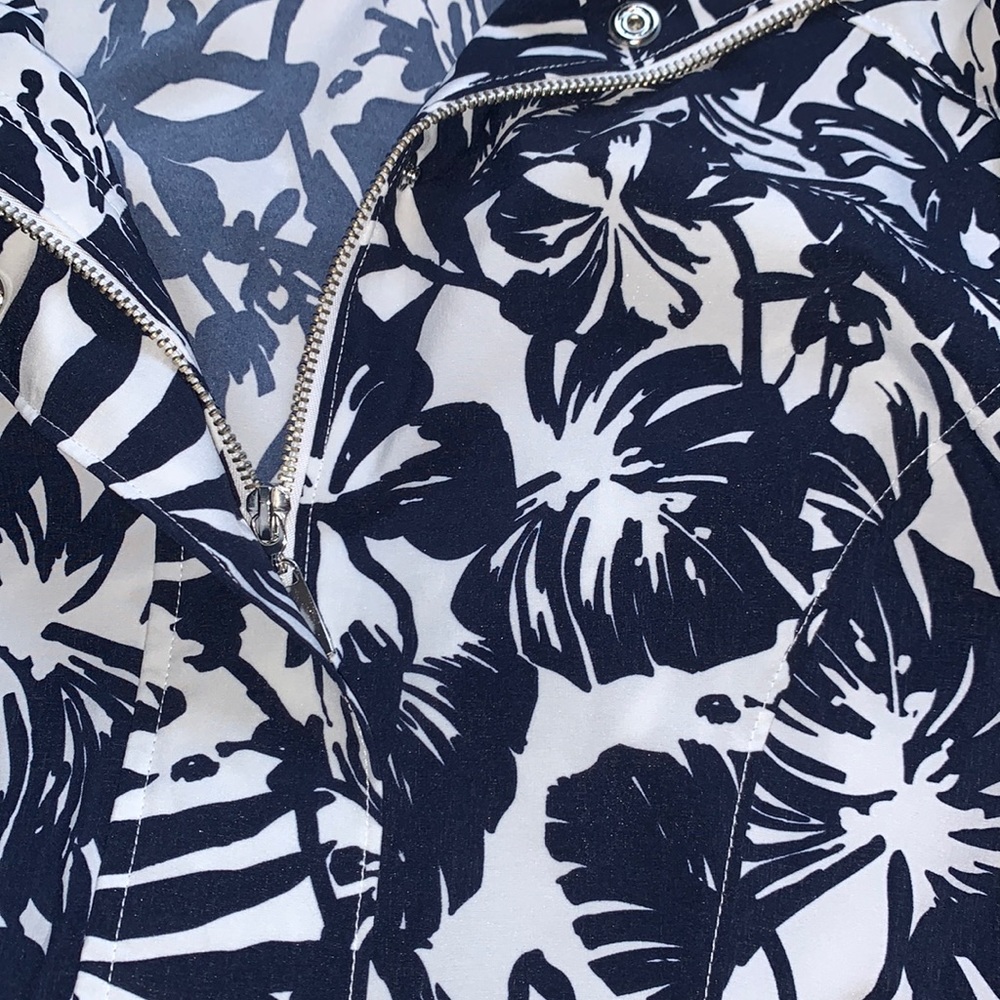 Laura Ashley - Navy Blue/White Lightweight Jacket - Picture 9 of 10